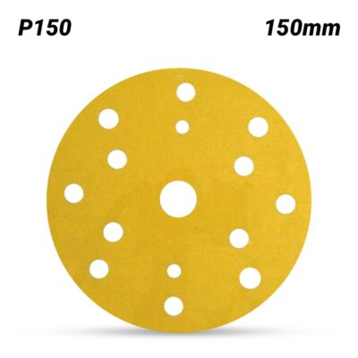 3M 7000034346 (GC801018190) 150mm (6") Hookit 255P P150 Gold Paper Disc
