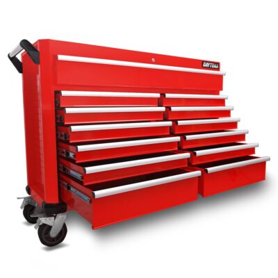 Daytona D53B 53" 13 Drawer Red Tool Box Bottom Roller Cabinet