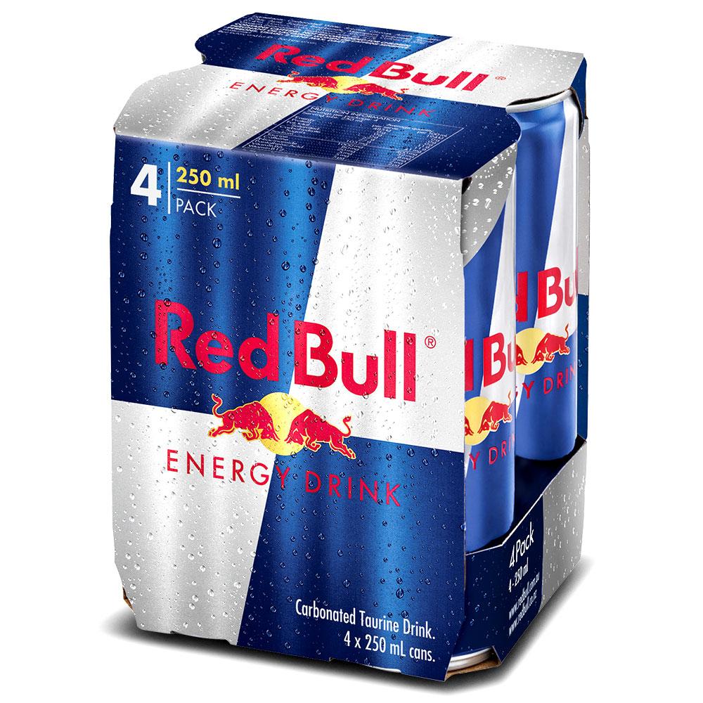 Red Bull RBC4P 4-Pack 250ml Can Energy Drink