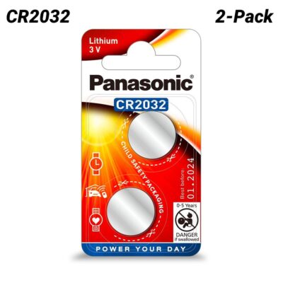 Panasonic CR-2032PG2BW 2-Pack CR2032 Lithium Coin Battery