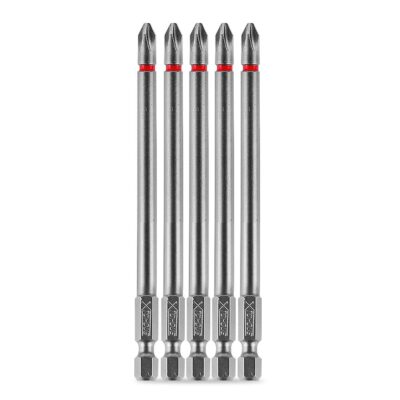 Xtorque XP10052 5-Pack PH2 100mm Phillips Head Torsion Impact Driver Bits