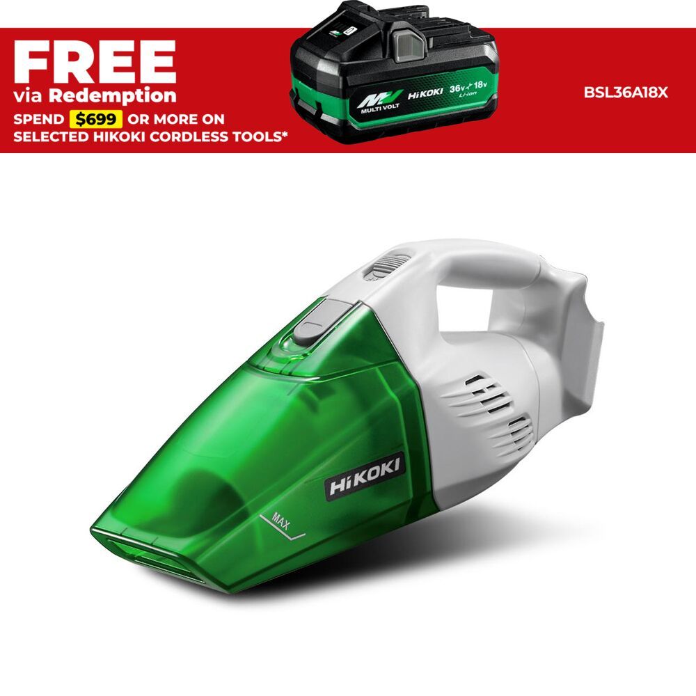 HiKOKI R18DSL(H4Z) 18V Li-Ion Cordless Wet & Dry Vacuum - Skin Only