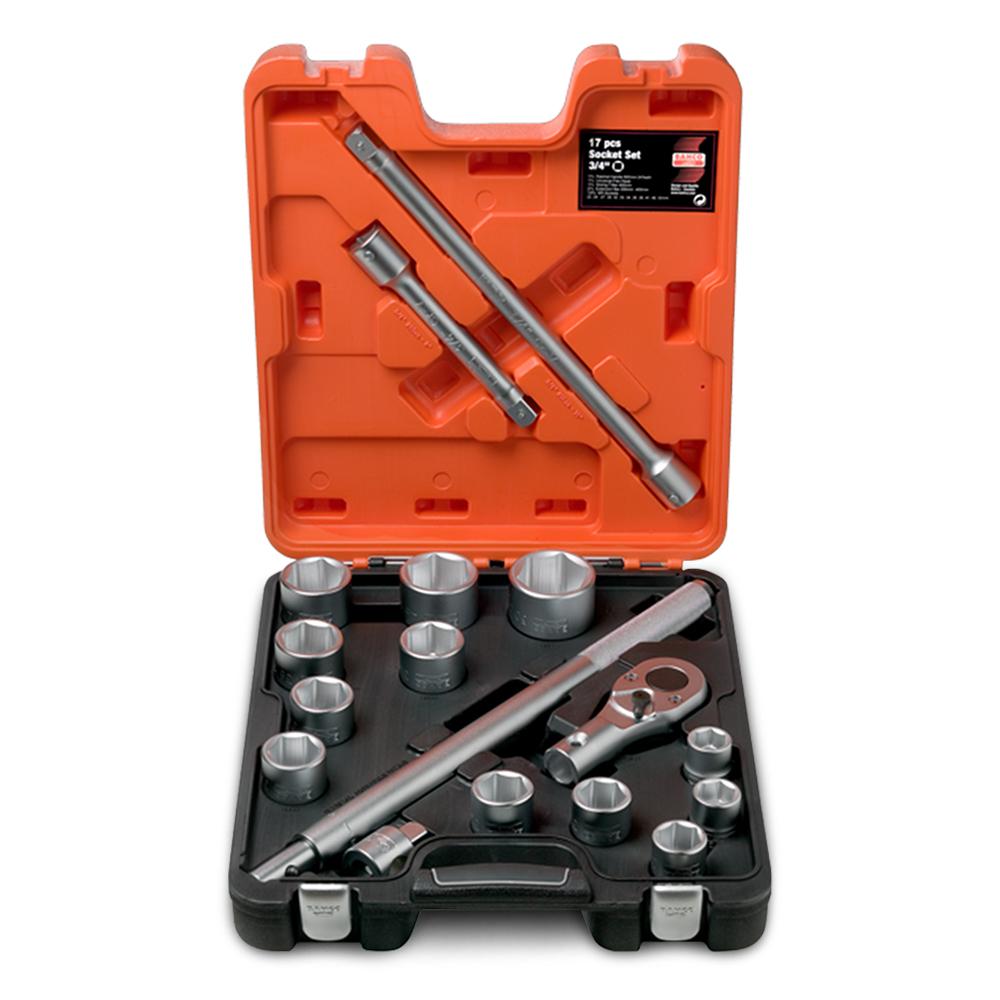 Bahco SLX17 17pce 3/4" Drive 6 Point Metric Socket Set