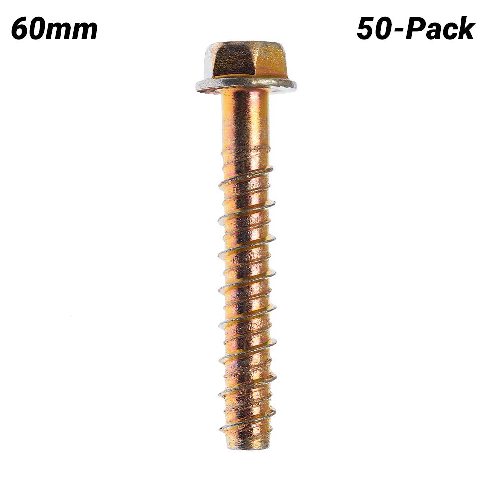 Ramset AS08060W 50-Pack 8 x 60mm Zinc Plated WERCS AnkaScrew Screw-In Anchors