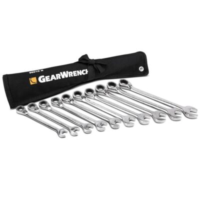 GEARWRENCH 9601RN 10pce 12 Point Metric Reversible Ratcheting Combination Wrench Set