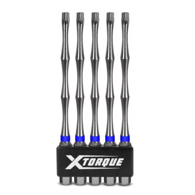 Xtorque 5PKTA30100 TORX30 100mm Tamperproof Torx Head Torsion Driver Bit - 5 Pack