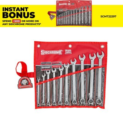 Sidchrome SCMT22208 10pce Metric Ring & Open End Spanner Set