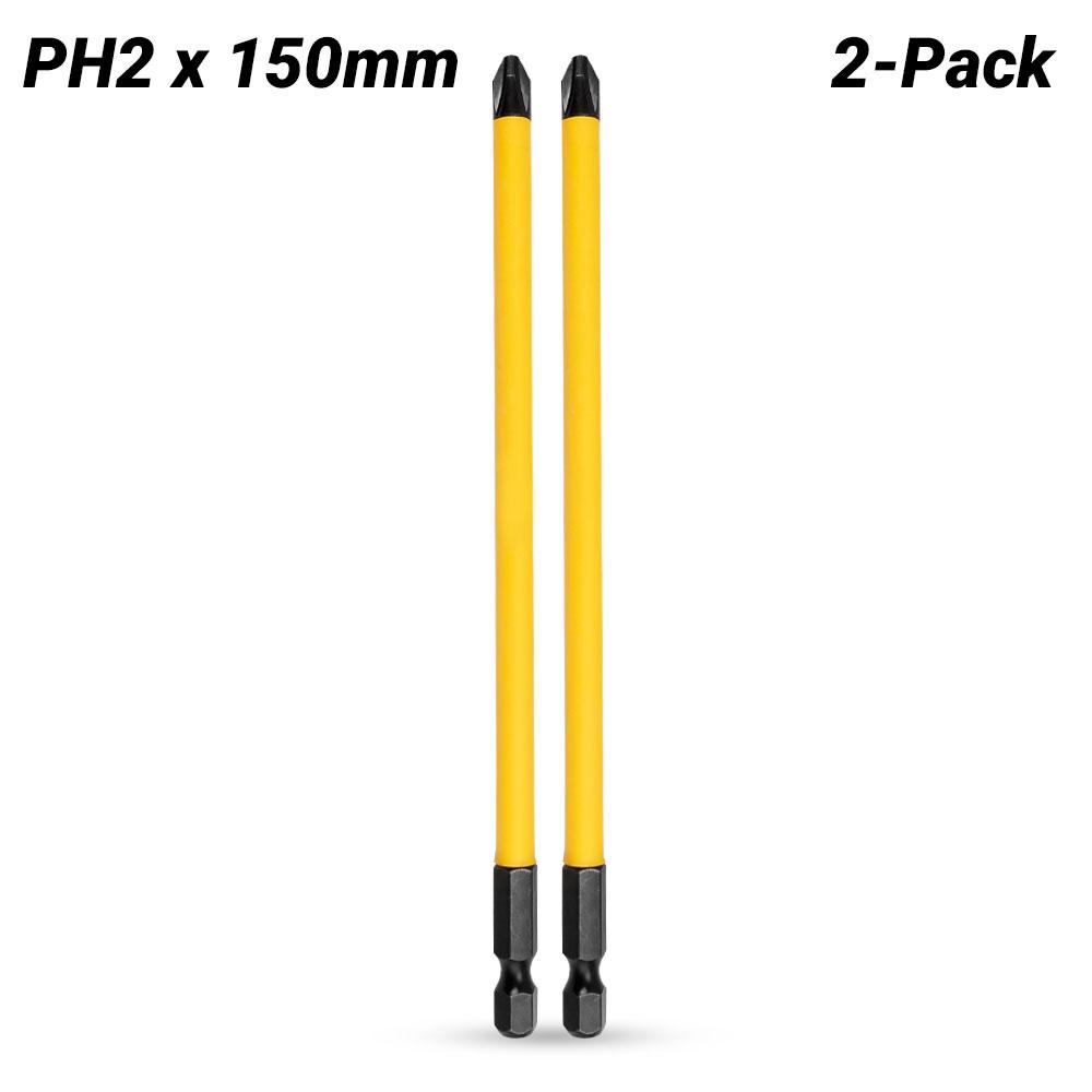 Xtorque XIB1502 2-Pack PH2 150mm Insulated Tube Driver Bits