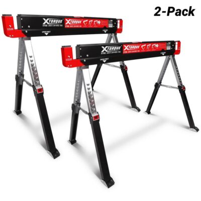 Xtorque X700 2-Pack Height Adjustable Folding Jobsite Sawhorses