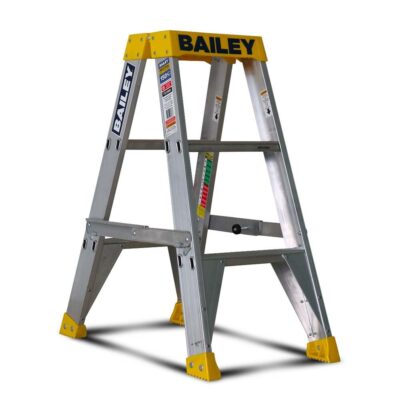 Bailey FS13960 3-Step 0.9m 150kg Aluminium Double Sided Industrial Ladder
