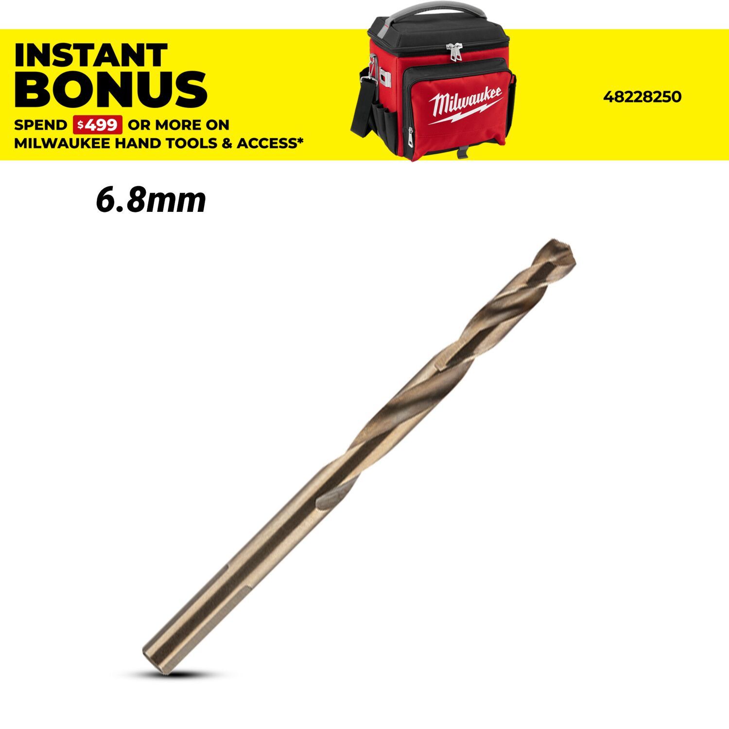 Milwaukee 48892516 6.8mm RED HELIX™ Cobalt Drill Bit