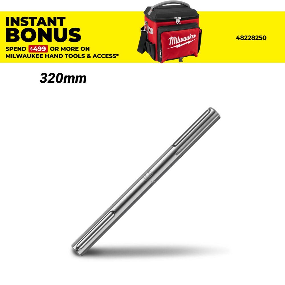 Milwaukee 4932399242 SDS Max to SDS Max 320mm Extension Bar (Requires Drill Connect)