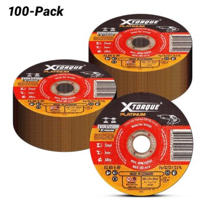 Xtorque XPI100-100 Platinum 100-Pack 100mm (4") 1.0mm Platinum Inox Cutting Disc - MADE IN GERMANY