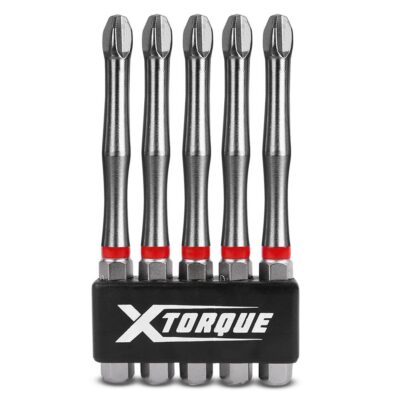 Xtorque 5PKPH375 PH3 75mm Phillips Head Torsion Magnetic Driver Bit - 5 Pack