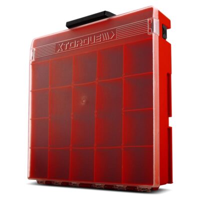 Xtorque XT001C 85mm Deep Storage Organiser Box with Clear Lid and Adjustable Compartments