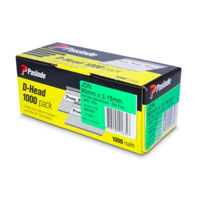 [Temporarily Out Of Stock] Paslode B20455 1000-Pack 90mm x 3.15mm Hot Dip Galvanised D Head Framing Nails