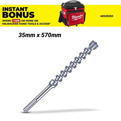 Milwaukee 4932352790 35mm x 570mm SDS Max 4-Cut Drill Bit