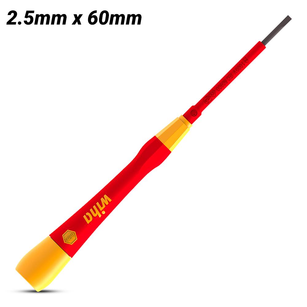 Wiha 44538 2.5 x 65mm 2270P VDE PicoFinish Fine Slotted Screwdriver