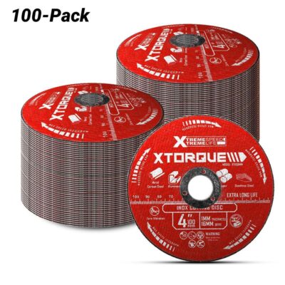 Xtorque XIN100-100 100-Pack 100mm (4") Metal Cutting Discs