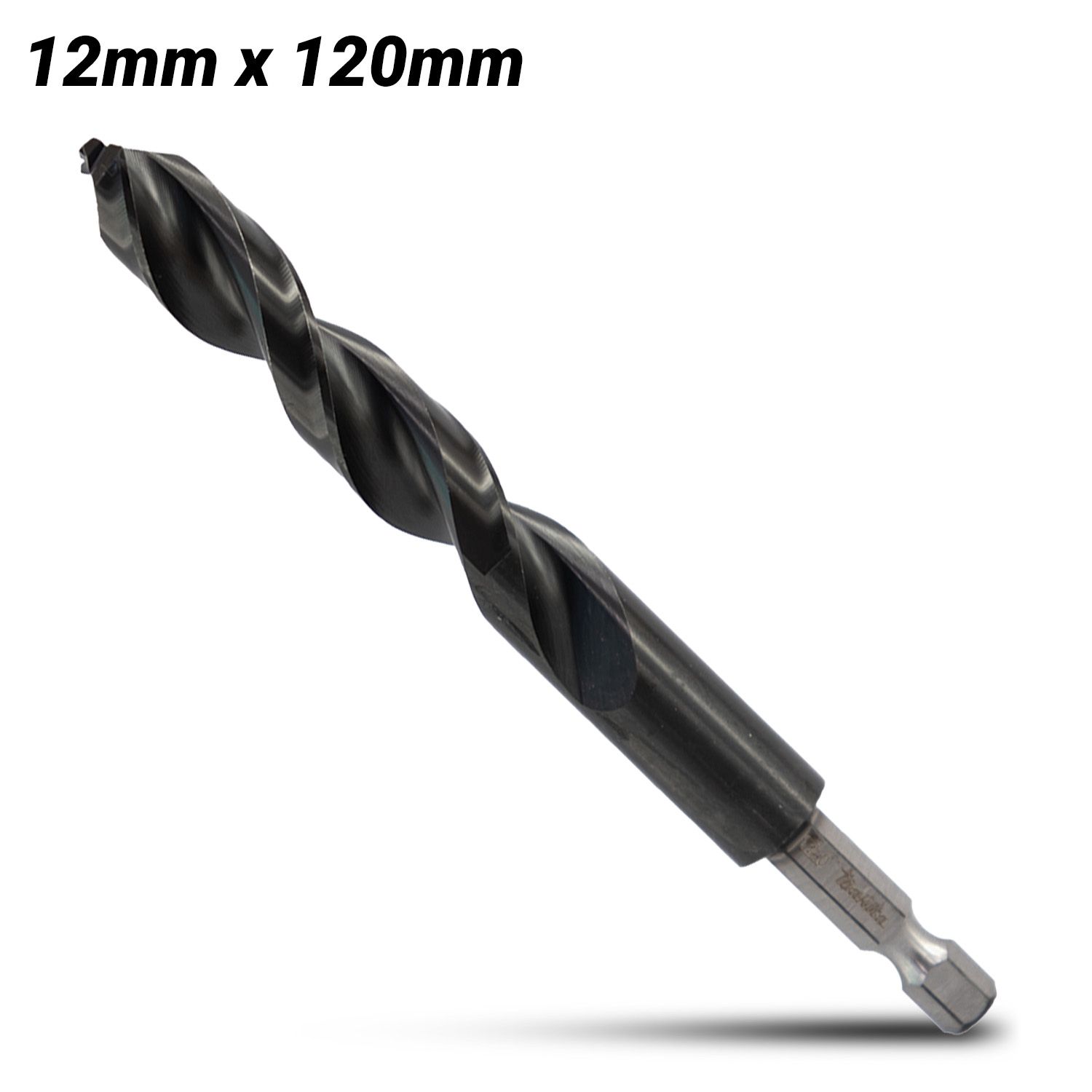 Makita E-26537 12.0mm x 120mm 1/4" Hex HSS TiAlN Drill Bit