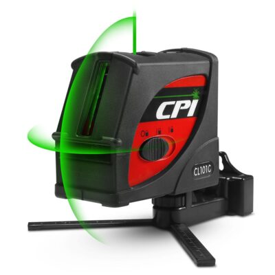CPI CL101G Industrial Outdoor & Indoor Green Beam Multi Cross Line & Plumb Laser Level Kit