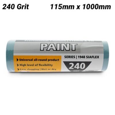 Sia Abrasives F03E02DD1T 115mm x 1000mm P240 Aluminium Oxide Wet/Dry Sand Paper Roll