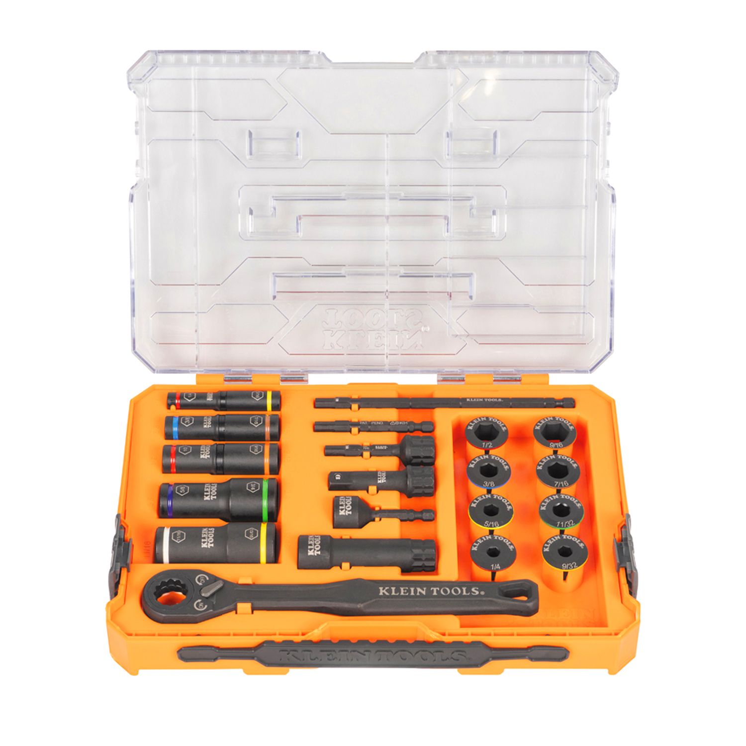 Klein A-65240 20pce KNECT™ Impact Pass Through and Deep-Well Flip Socket Set