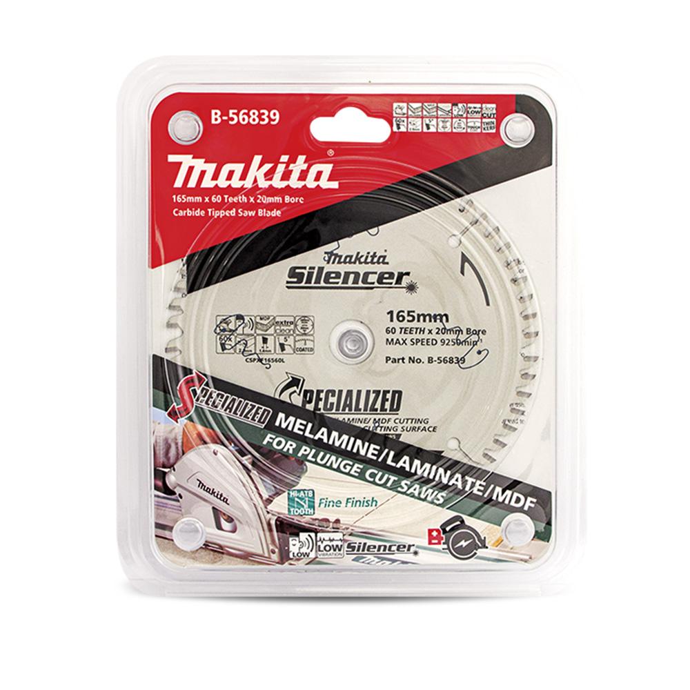 Makita B-56839 165mm (6.5") 60Teeth Specialised Plunge Cut TCT Saw Blade