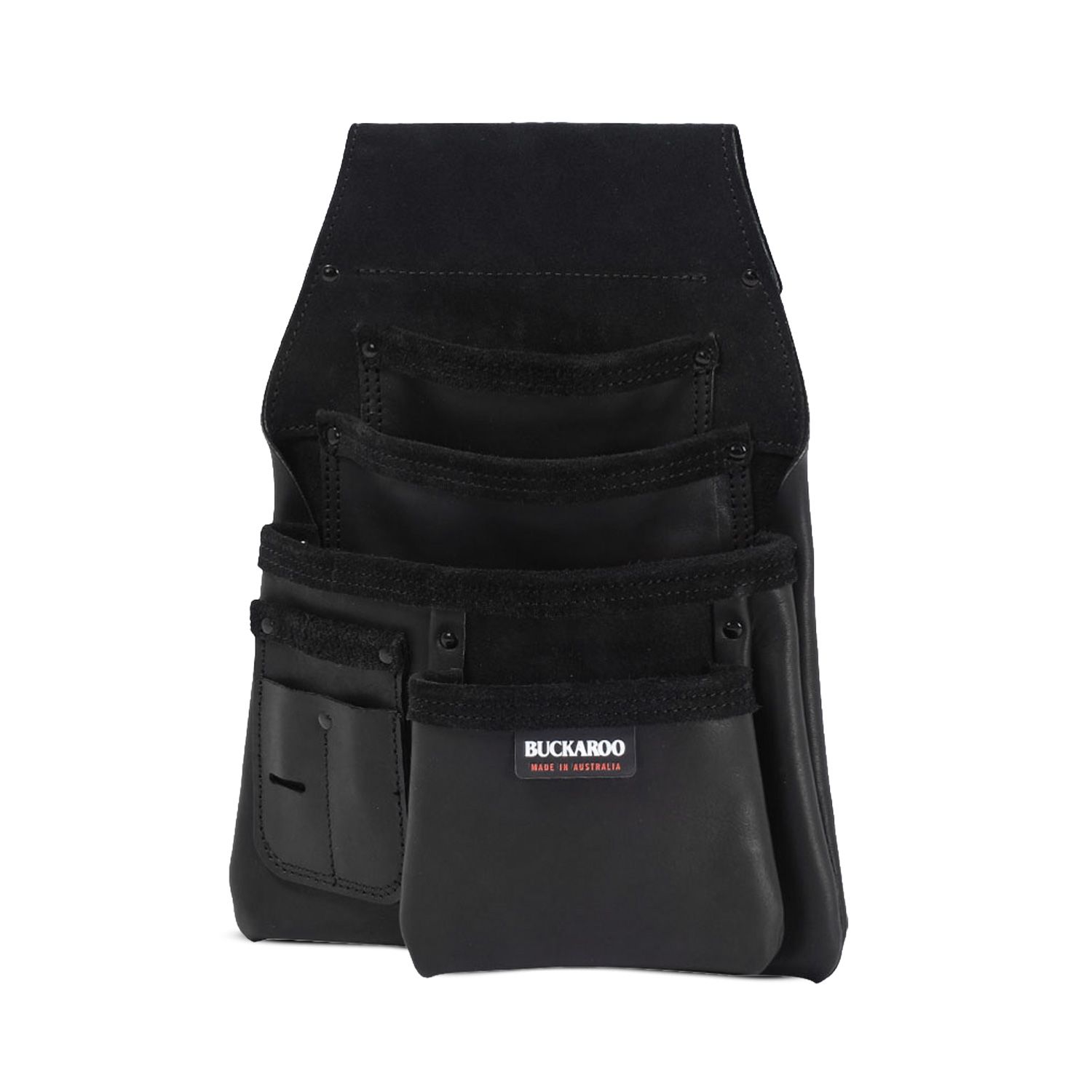 Buckaroo NBF4B Black Leather 4 Pocket Low Drop Bag