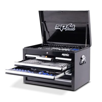 SP Tools SP50120 201pce Metric Tool Kit In 7 Drawer Custom Series Black Tool Box