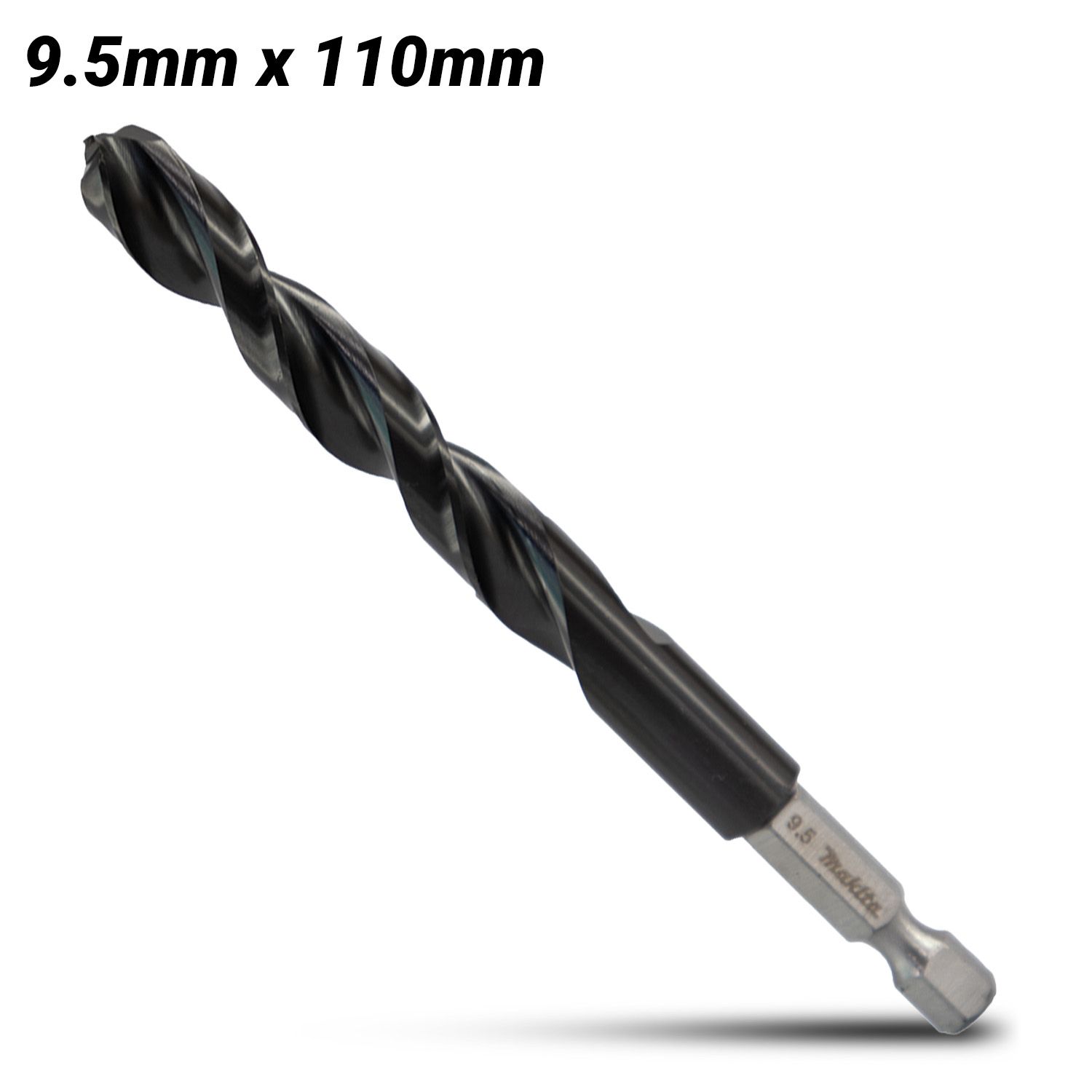 Makita E-26484 9.5mm x 110mm 1/4" Hex HSS TiAlN Drill Bit