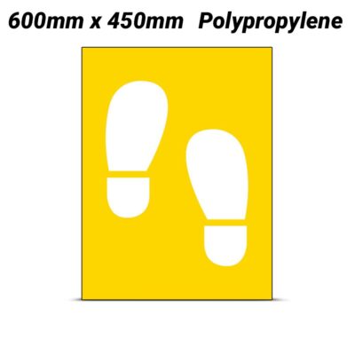 Uniform Safety Signs ST1203 600mm x 450mm Polypropylene Shoe Print Stencil