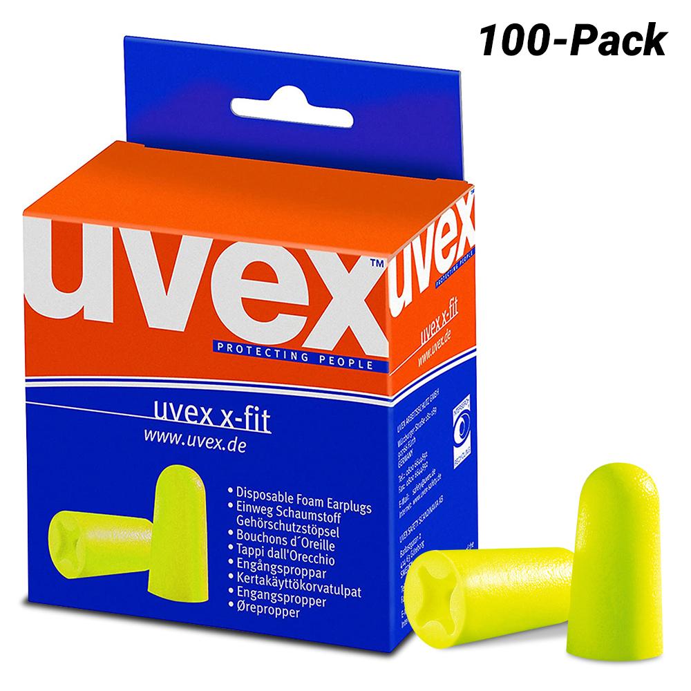 Uvex XF-UC 100-Pack Class 5 26dB X-Fit Disposable Uncorded Ear Plug