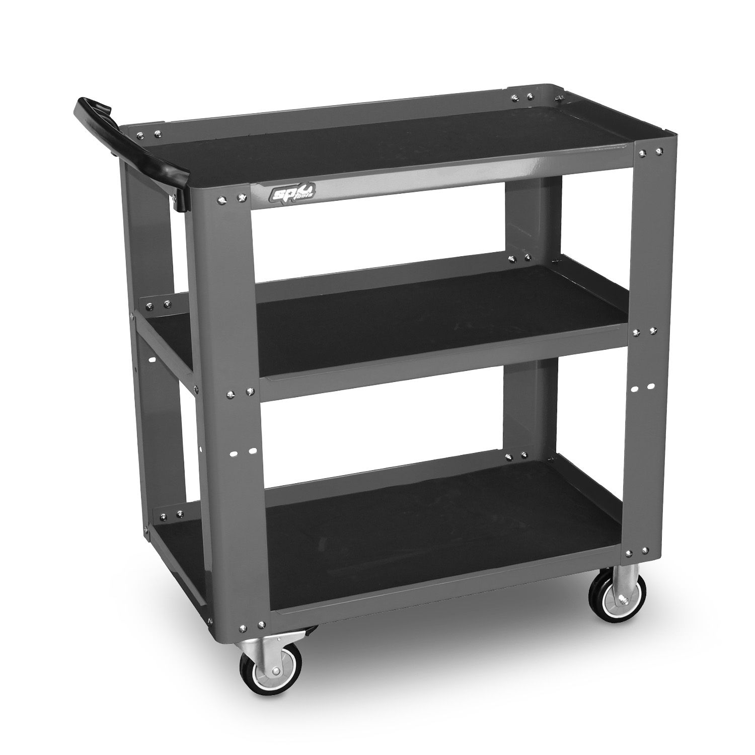 SP Tools SP40019GY 3 Shelf Adjustable Professional Service Trolley - Grey