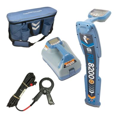 Radiodetection 10/8200-TX10-100 (RD8200) Cable & Pipe Locator with 100mm Transmitter Signal Clamp Kit