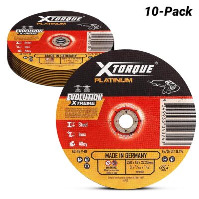Xtorque XPI230D-10 Platinum 10-Pack 230mm (9") 1.9mm Platinum Inox Cutting Disc - MADE IN GERMANY