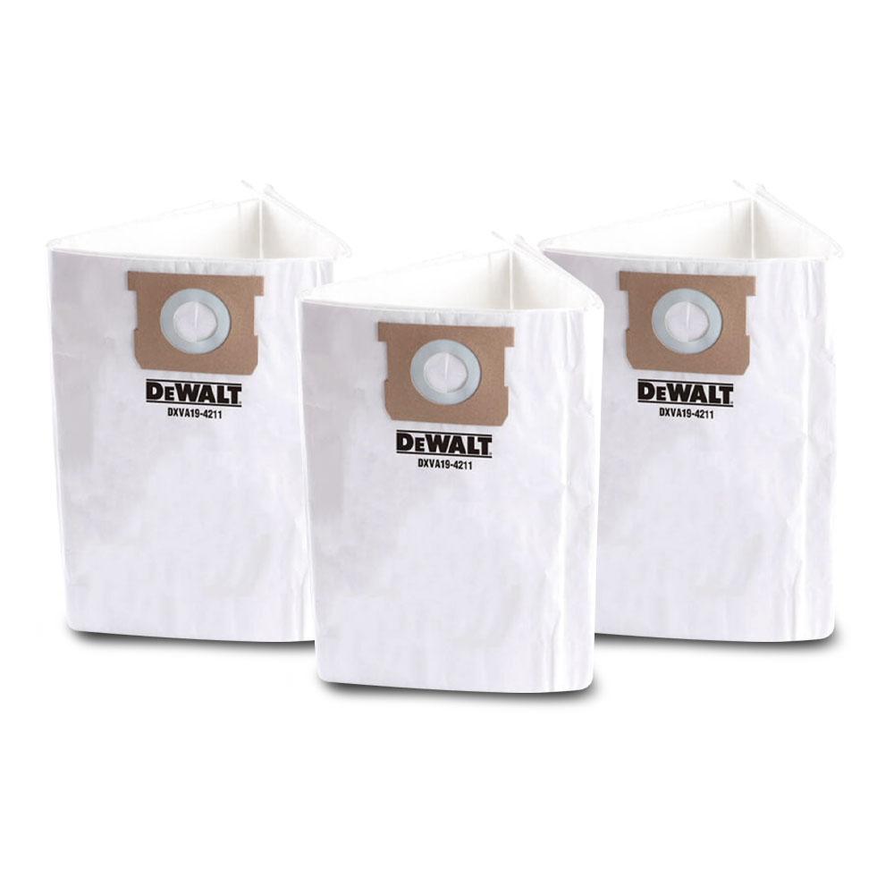 DeWalt DXVA19-4211 3-Pack Wet & Dry Vacuum Dust Bag To Suit 22-38L Wet & Dry Vacuums