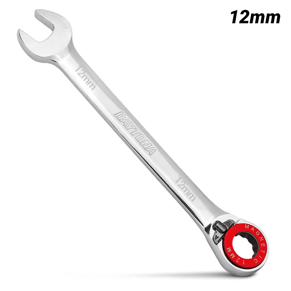 Daytona DMRR12 12mm 72-Tooth Metric Magnetic Stop Ring Reversible Ratchet Spanner