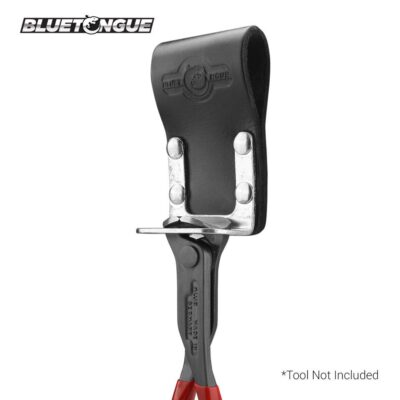 Bluetongue BLU4136 Black Leather Single Nips Holder with Steel Hook