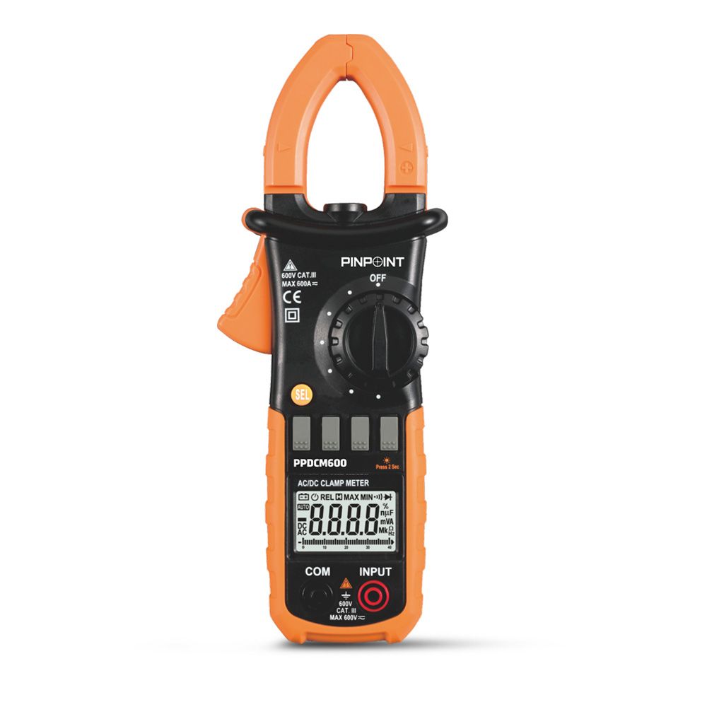 Pinpoint PPDCM600 Digital Clamp Meter AC/DC With In-Rush Current
