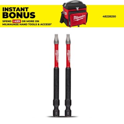 Milwaukee 48324673 2-Pack SHOCKWAVE™ Square Recess #3 3-1/2" x 89mm Power Impact Driver Bit
