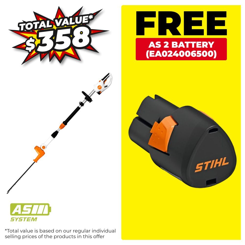 STIHL HLA 40 (HA100112900) 11V Li-ion Cordless AS System 450mm (18") Hedge Trimmer - Skin Only