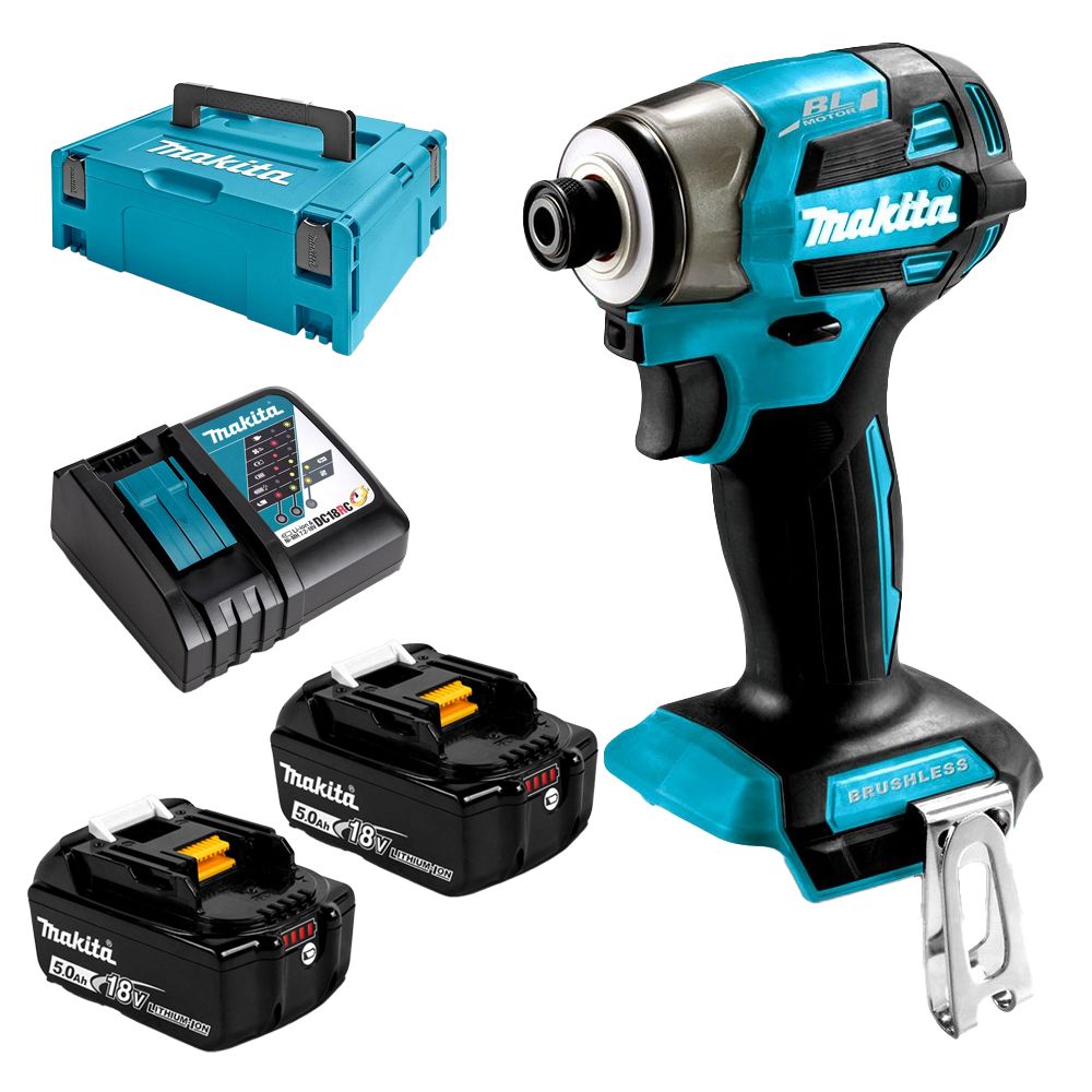 Makita DTD173RTJ 18V 5.0Ah Li-ion Cordless Brushless 4-Stage Impact Driver Combo Kit