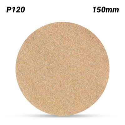 3M 7100015154 (GC800504802) 150mm (6") 255P P120 Hookit Gold Paper Disc With No Dust Extraction