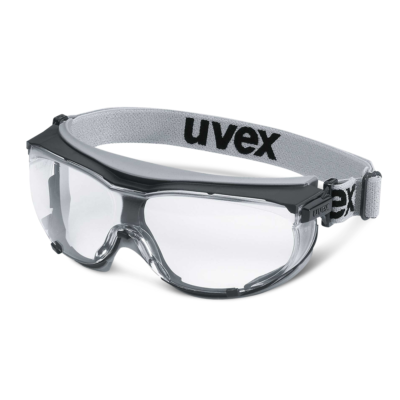 Uvex 9307-385 Protective Eyewear Black/Grey Frame Clear Lens Carbonvision Goggle