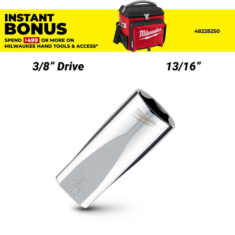 Milwaukee 45349074 3/8’’ Drive 13/16’’ SAE 6-Point Deep Socket