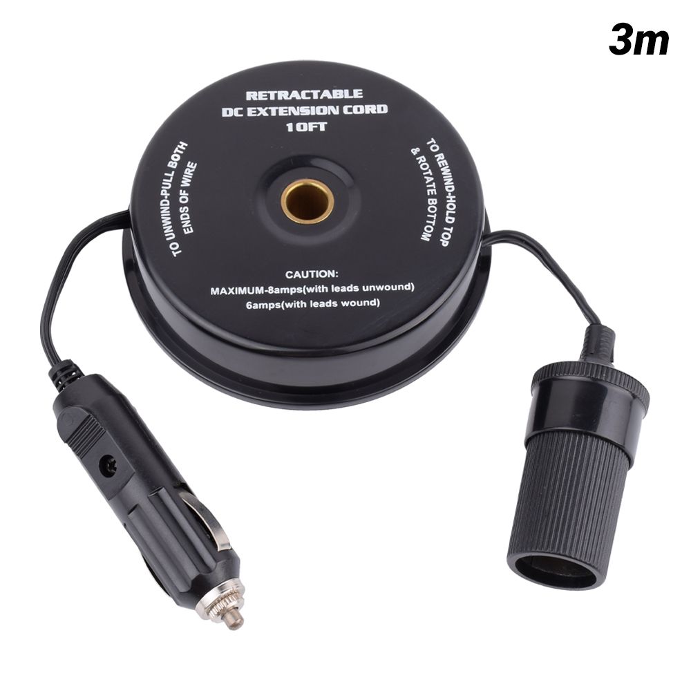 T&E Tools 3350 3m (10ft) 10 Amp Retractable DC Power Socket Lead