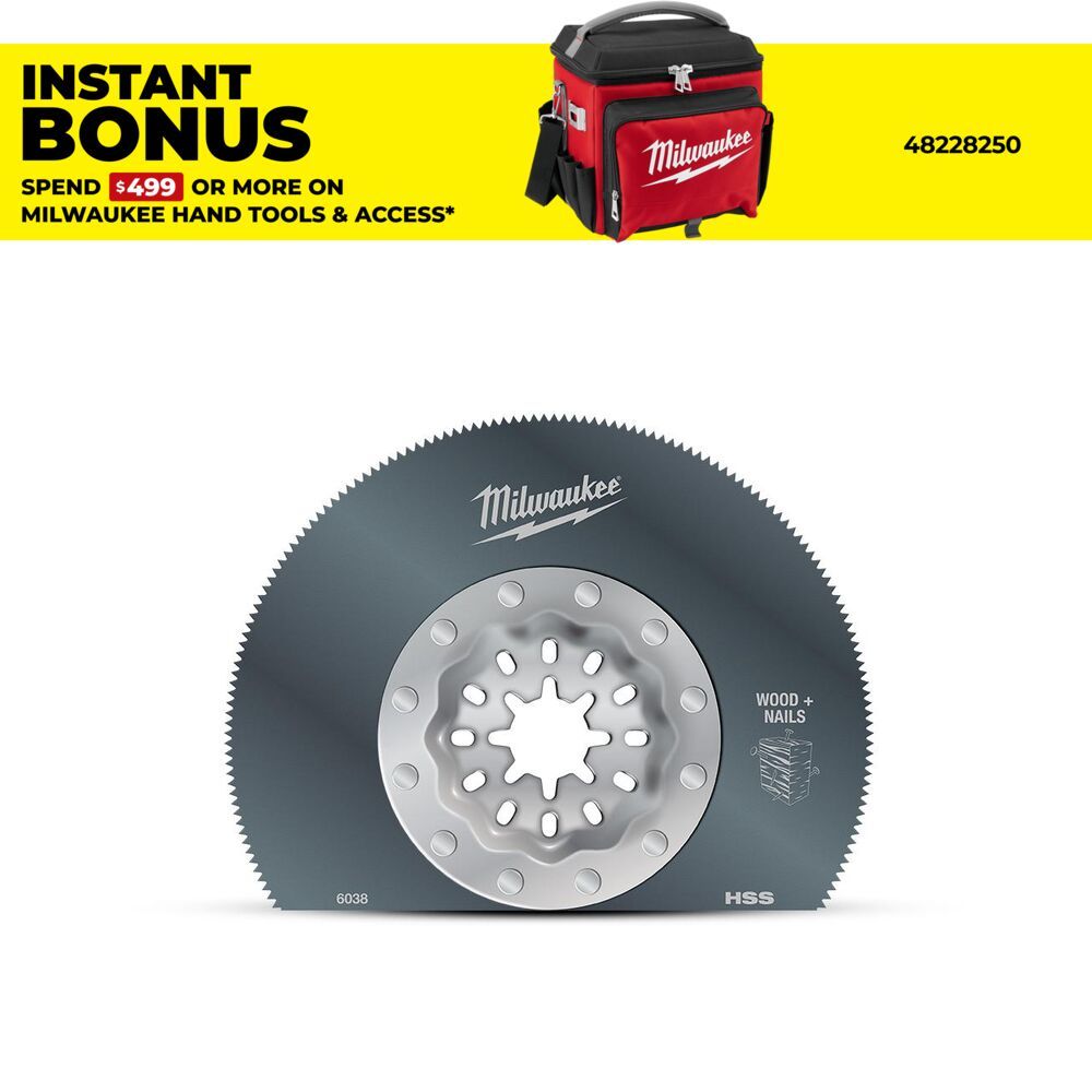 Milwaukee 48906038 89mm (3-35/64) Starlock High Carbon Steel Metal Segmented Blade