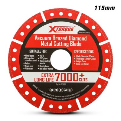 Xtorque XVBM115 115mm x 22.23mm x 1.2mm Vacuum Brazed Diamond Metal Cutting Blade