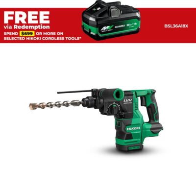 HiKOKI DH1826DA(H4Z) 18V Li-ion Cordless Brushless SDS Plus Rotary Hammer - Skin Only